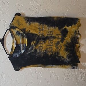 3/$10 TeenBell Yellow and Blue Tie-Dye Top